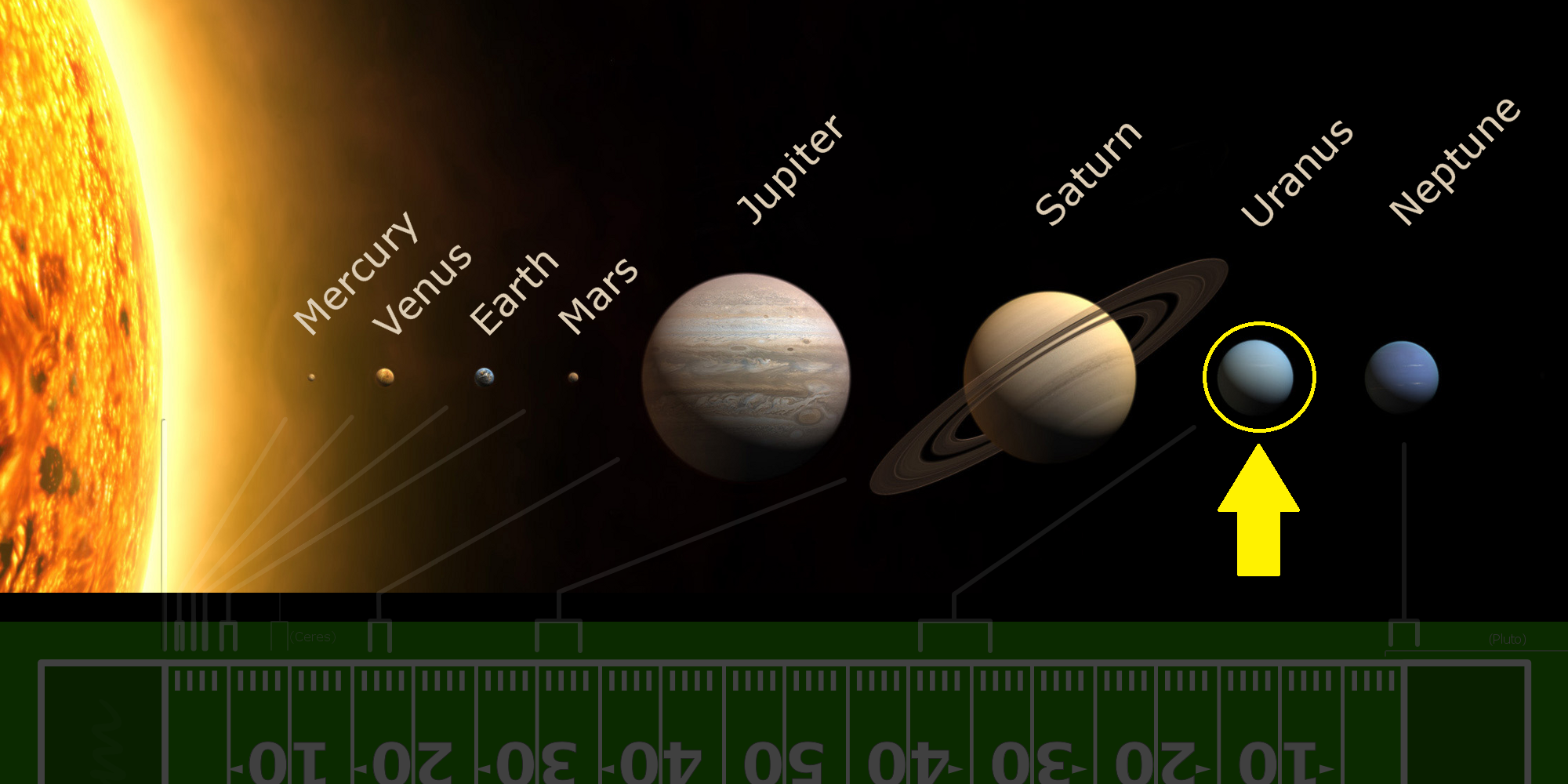 Illustration of the planet Uranus