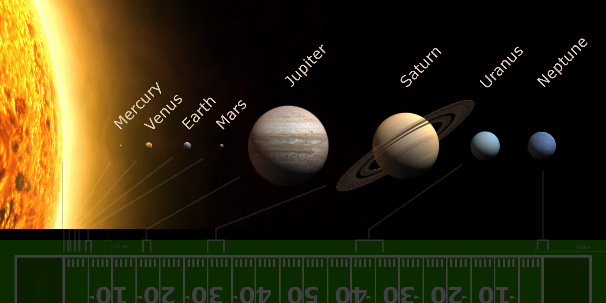 Illustration of the Solar System